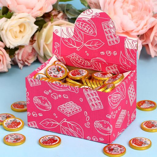 Цена за 180 шт. Кондитерское изделие "Любовь" медаль, 4,5г