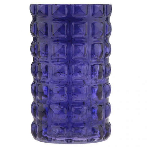 Ваза для цветов стеклянная "Авиньон" 1,45л, д11,8см, h20см, средняя, текстурная, "Скандик", сумерки (Россия)