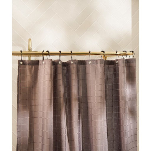 Штора для ванной «Гри Сандре», с люверсами, 180×180 см, полиэстер, коричневая