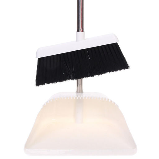 Набор для уборки, щетка для пола с совком "Профи" белый 8813