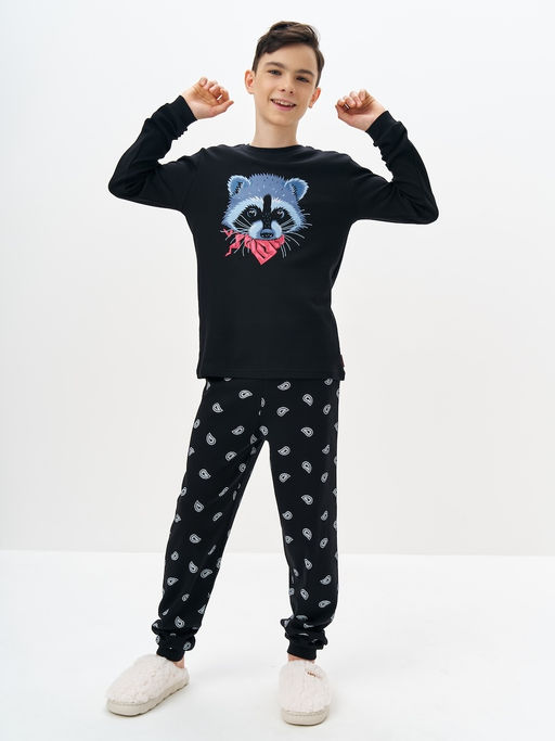Пижама для мальчика с принтом Енот - Kogankids фото 3