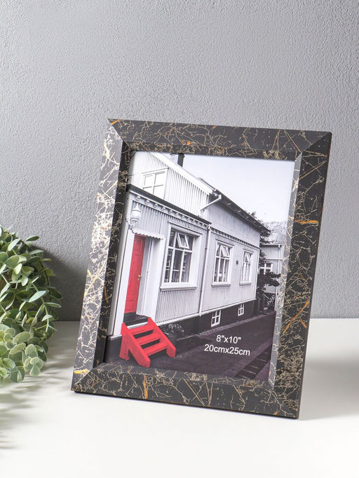 Фоторамка пластик 20х25 см "Гедеон" чёрный с золотом 32х28х2 см