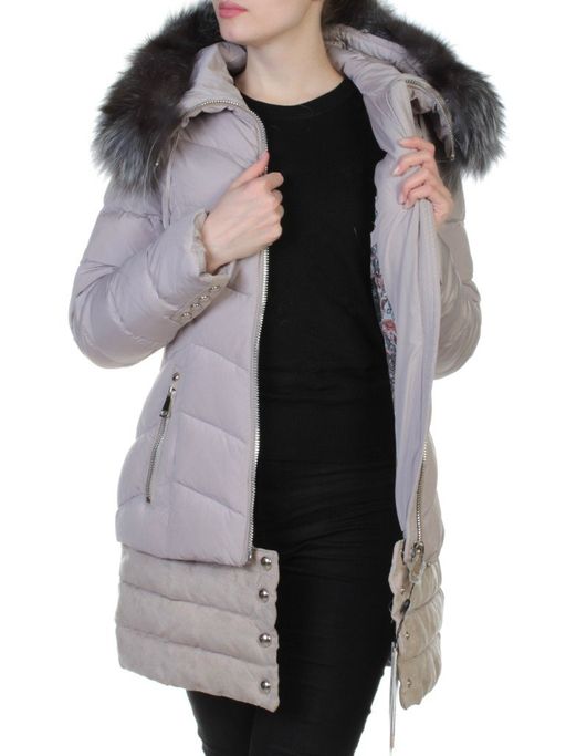 YM-L916 Пальто с мехом чернобурки KSA - Fashion фото 7