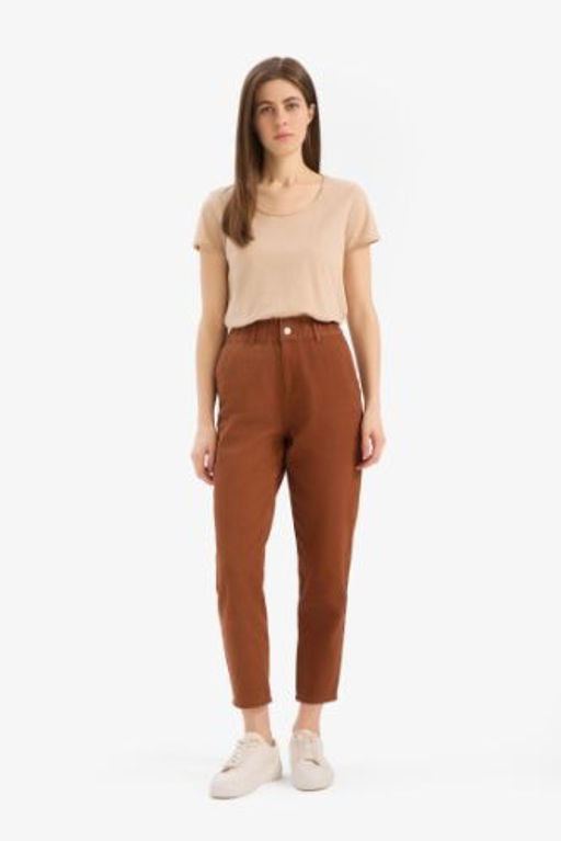 Paperbag Gabardin Kumas Pantolon Cepli Standart Paca