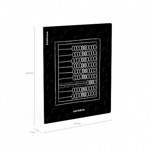 Цена за 5 шт. Тетрадь общая ученическая с пластиковой обложкой на скобе ErichKrause Зри в корень, Алгебра, 48 листов, клетка  фото 4
