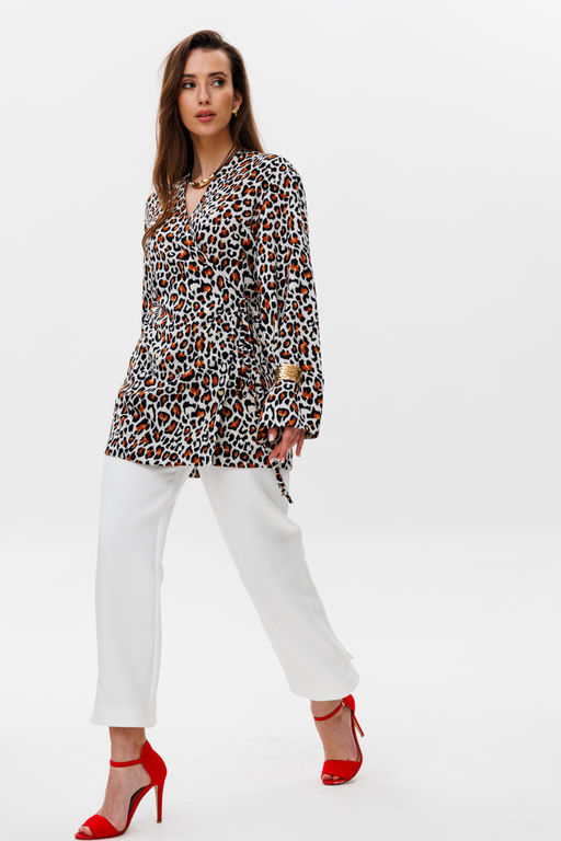 Блуза NIKVA н494 рыжий леопард