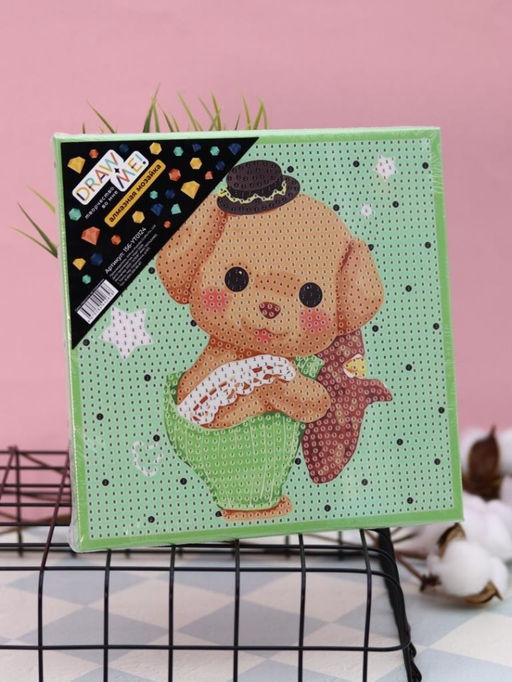 Алмазная мозаика на подрамнике Draw Me! Cute bear, (20*20 см)