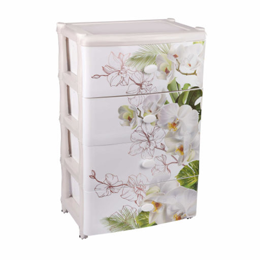 Комод широкий "Орхидеи" 4-х секц. М2638