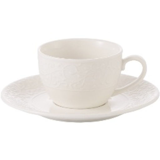 42928 GIPFEL Чайная пара SILVIA: чашка 200 мл и блюдце 16 см. Материал: фарфор. Цвет: белый.