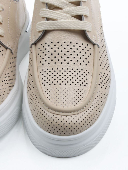 03-C929-2A BEIGE Полуботинки летние женские (натуральная кожа)
