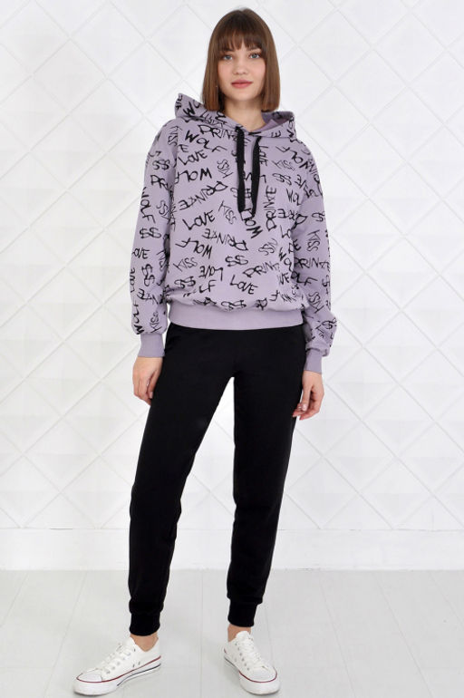 Арт. 2350 Костюм с брюками женский 44-52 (5 шт) Цвет:верх- полынь, низ-черный - Калинка фото 33