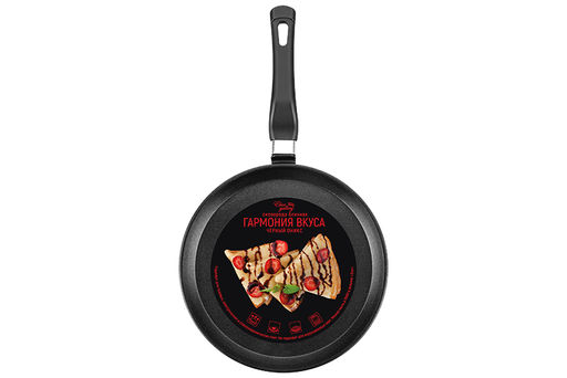 Сковорода блинная 24 см ГАРМОНИЯ ВКУСА "Черный оникс" н/р, 45*25*7,5 см