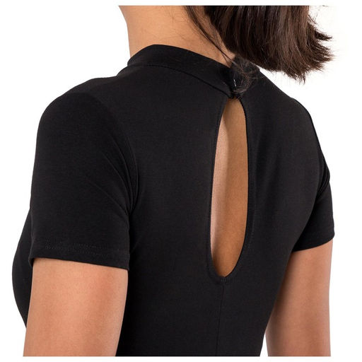 Купальник гимнастический Grace Dance, с шортами, с коротким рукавом, р. 40, цвет чёрный  фото 7