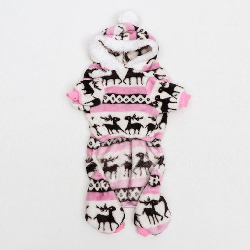 Комбинезон Олени с капюшоном, размер XXL (ДС 45 см, ОГ 55 см, ОШ 45 см), розовый - Simaland фото 22