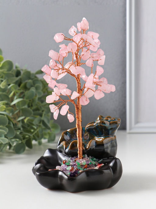 Подставка под благовония "Карпы в фонтане у дерева" 60 камней 7,5х9,5х16 см