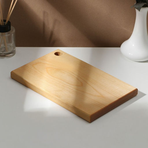 Доска разделочная деревянная с отверстием Adelica, 26162 см, покрыта маслом, цельная берёза фото 4