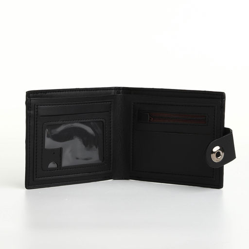 Портмоне мужское на магните, отдел для карт, монет, чёрное