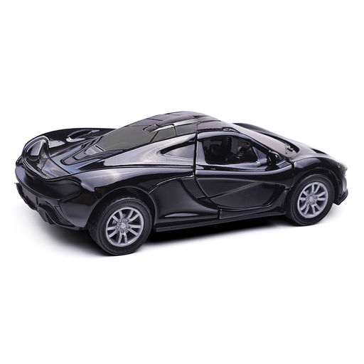 Чёрная инерционная машинка Спорт die-cast,1:32, открывающиеся двери