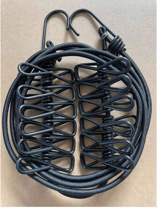 Веревка бельевая черная, 12 прищепок , 1м74см - Aopen фото 2