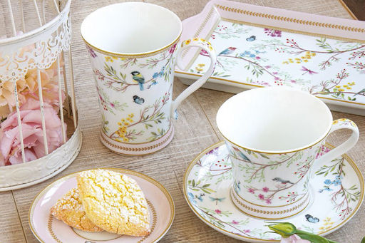 Чашка с блюдцем Пение птиц, 0,2 л - Easy life фото 3