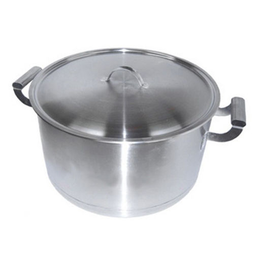 Кастрюля из нержавеющей стали 35л, д40см, металлическая крышка, сварная конструкция корпуса (Россия)
