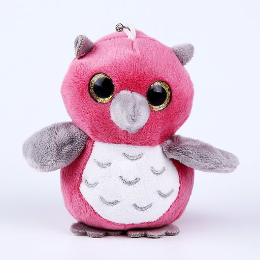 Мягкая игрушка Сова с серым клювиком, на брелоке, 10 см, цвета МИКС - Simaland фото 5