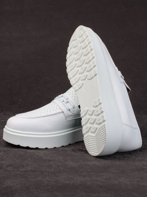 03-PDXL160-5 LT. BLUE Полуботинки женские (натуральная кожа)