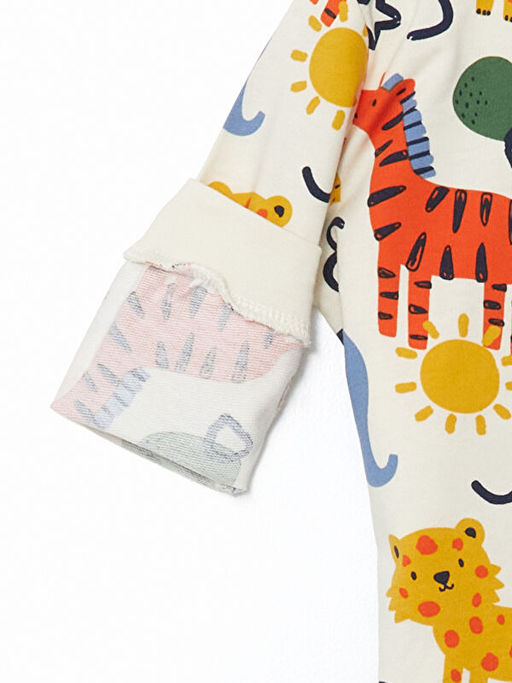 Bisiklet Yaka Bask?l? K?z Bebek Pijama ?st - Waikiki фото 3