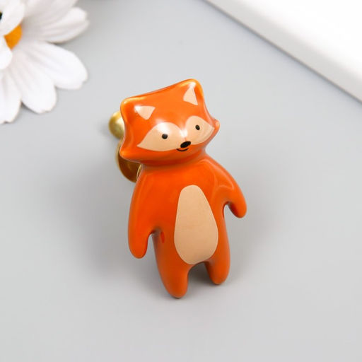 Ручка для шкатулки керамика, металл «Енотик», 6.3×3.5 см