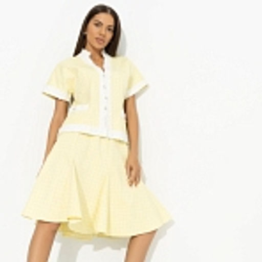 Костюм с юбкой в стиле Шанель, С безупречным вкусом (2 в 1, желтый) - Charutti фото 7