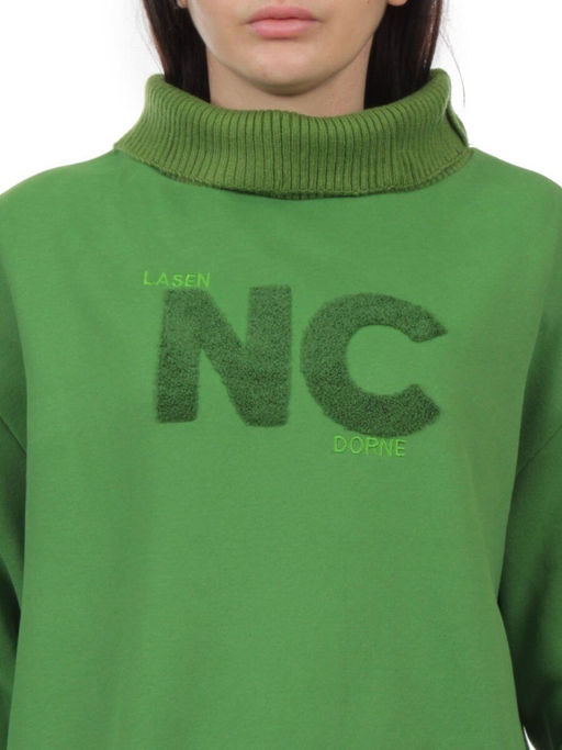 2510 GREEN Толстовка женская (85% хлопок, 10% полиэстер, 5% спандекс) - Fashion фото 4