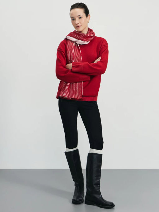 Джемпер с шарфом из хлопка / Zarina