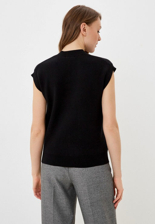 Черный жилет с V-вырезом - Incity фото 5