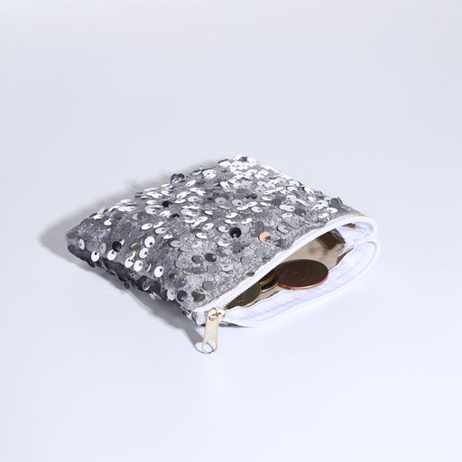 Кошелёк на молнии, цвет серебряный - Simaland фото 4