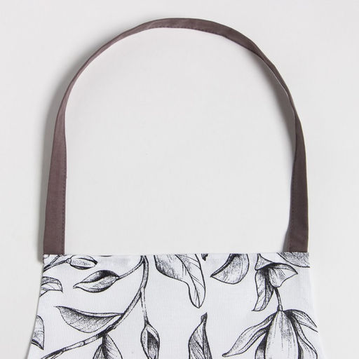 Фартук Доляна Plant leaves 60×70 см, цвет лент - микс, 100% хл, рогожка 164 г/м²