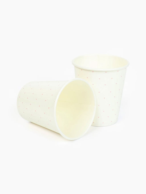 Цена за 10 шт. Стакан одноразовый бумажный «С Днём рождения», белый, 250 мл