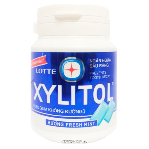 Жевательная резинка Свежая Мята Xylitol Fresh Mint Lotte, Вьетнам, 58 г Акция