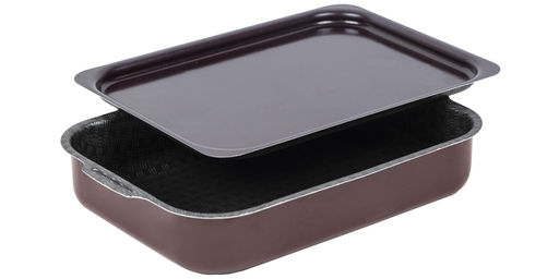 Калитва Противень 190*250мм, мет/кр внутр. полихромное покрытие Кружево  фото 2