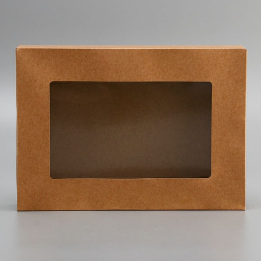 Цена за 20 шт. Коробка складная, с окном, крафт, 28?20?5 см - UPAK LAND фото 2