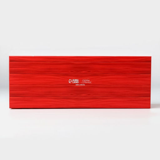 Цена за 5 шт. Коробка для кондитерских изделий новогодняя с пластиковой крышкой «С Новым годом», 30×8×11 см