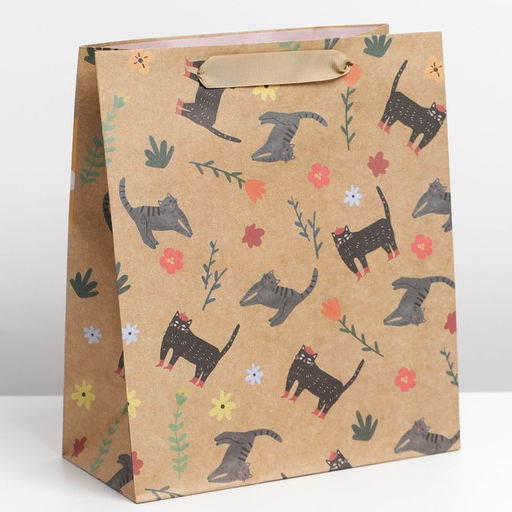 Пакет крафтовый вертикальный Beautiful, ML 23 27 11.5 см - Дарите счастье фото 2