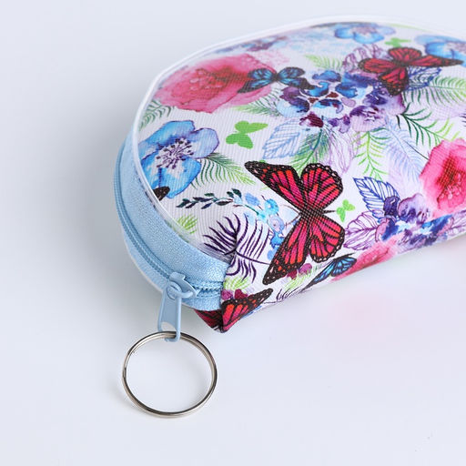 Цена за 2 шт. Кошелёк-монетница на молнии, 13.5×3.5×9 см, с принтом, МИКС