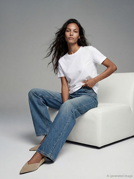 Bisiklet Yaka Kad?n Ti??rt