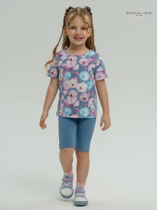 Костюм Актив лиловые одуванчики-деним - Sovalina фото 12