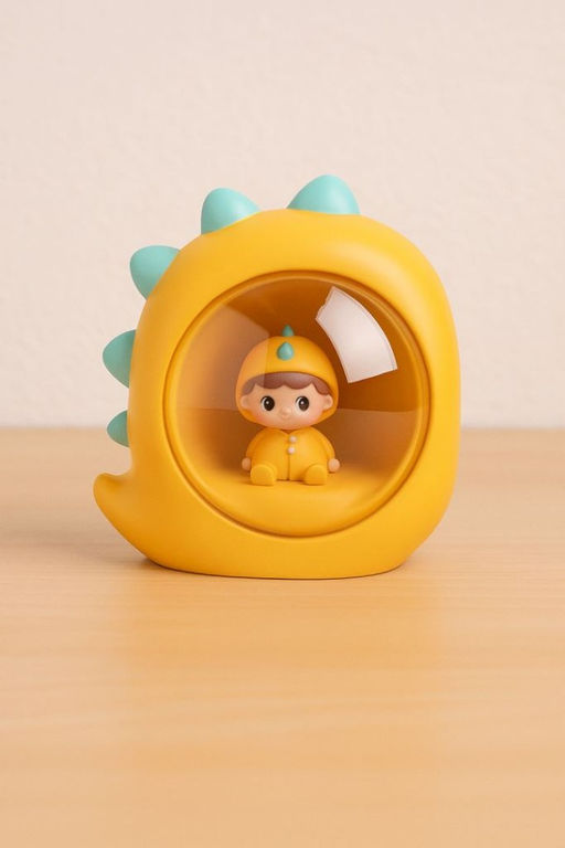 Ночник Baby dino, yellow (10 см), пластик