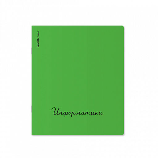 Цена за 6 шт. Тетрадь общая ученическая с пластиковой обложкой на скобе ErichKrause Neon ассорти, Информатика, 48 листов, клетка  фото 2