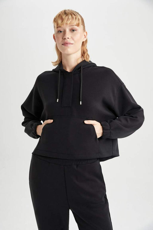 DeFactoFit Oversize толстовка премиум-класса для спортсменов с капюшоном  фото 6