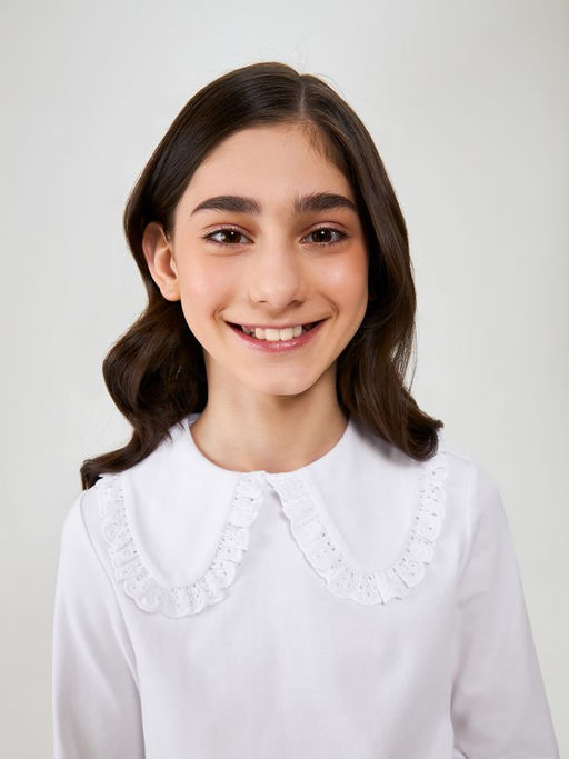 ACOOLA / Блузка детская для девочек Bradley белоснежный фото 5