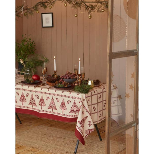 Скатерть новогодняя «Доляна» Merry Christmas, 146×180+/- 3 см, 100% хлопок, рогожка 164 г/м²