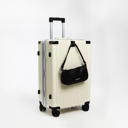 Чемодан средний 24, отдел на молнии, 2 кодовых замка, 4 колеса, крючок, цвет бежевый - Simaland фото 10